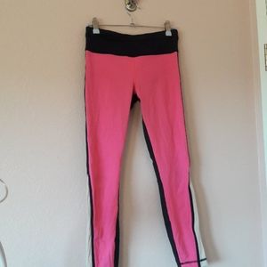 Lululemon pink colorblocked leggings